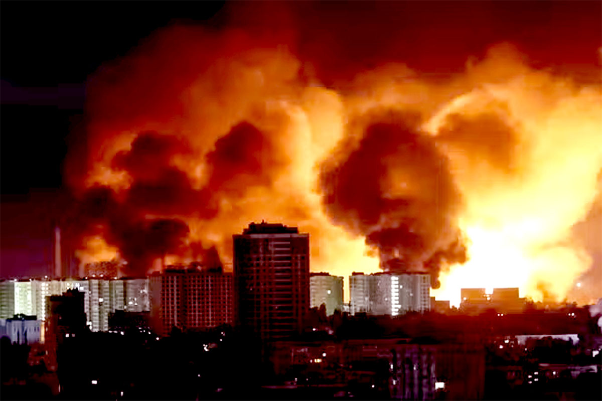 More than 500 drones dropped bombs, 20 missiles fired.